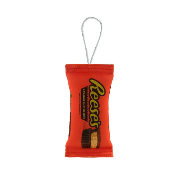Reeses Peanut Butter Cup Plush Christmas Ornament, Ornage, Polyester, By Ruz