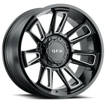 G-FX TR21 Rim 20X10 8X165.1 Offset -19 Gloss Black Milled (Quantity of 1)
