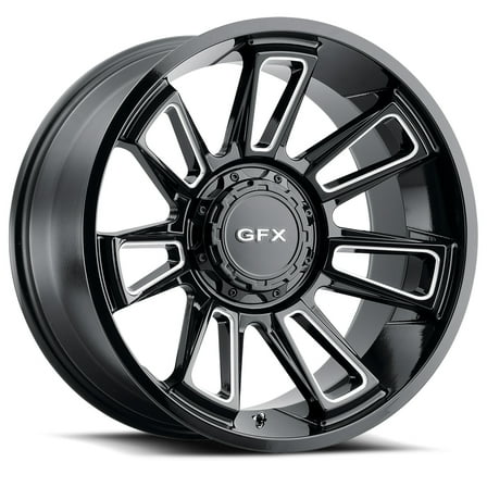 G-FX TR21 Rim 20X10 8X165.1 Offset -19 Gloss Black Milled (Quantity of 1)