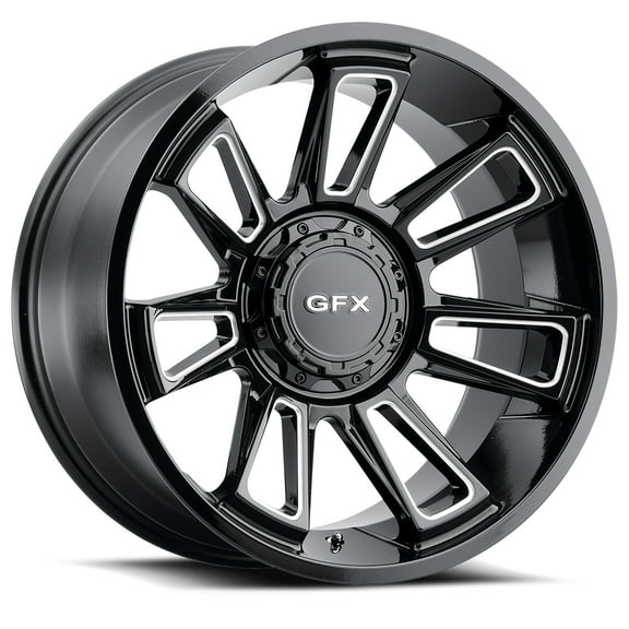 G-FX TR21 Rim 20X10 8X165.1 Offset -19 Gloss Black Milled (Quantity of 1)