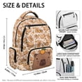 thumbnail image 4 of FKELYI Kids Backpack for Elementary Student 17 Inch Schoolbag Cartoon Capybara Love Orange Print Spacious Bookbag with Multi-Pockets Lightweight Casual Daypack Rucksack, 4 of 7