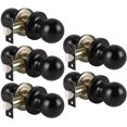 thumbnail image 1 of GFDYREE Ensemble de 5 Boutons de Porte de Passage Noir Mat, Bouton de Porte Intérieur, Bouton de Porte de Garde-Robe, Bouton de Porte de Couloir/garde-Robe pour Usage Intérieur, 1 of 7