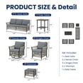 thumbnail image 2 of Yeahumalia Outdoor Patio 8-Piece All Weather Wicker Rattan Furniture Set 9 Seater with Grey Cushions, 2 of 13