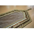 thumbnail image 4 of The HomeCentric Chemin de Table en Soie Perlée 14 x 48 Po Rouille avec Perles Dorées et Broderie à Sequins Décorative, 4 of 4