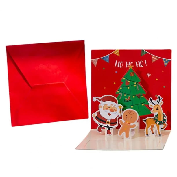 Tarjeta de Navidad de dibujos animados, tarjeta de diseño de elemento navideño, tarjetas de felicitación navideñas, tarjetas festivas de Santa Claus para vacaciones