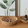 thumbnail image 6 of Denhf Round Wicker Basket, Natural Rattan Woven Fruit Basket, Handwoven Bread Basket for Kitchen Counter Organizing, Key Holder Bowl, Stackable Farmhouse Decor, 7.9 Inch, 6 of 9