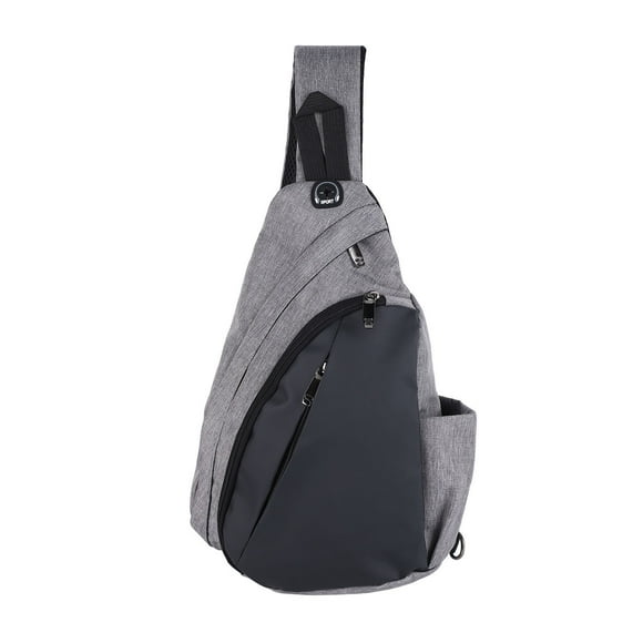 Bolso de hombro ajustable, transpirable, impermeable, de gran capacidad, mochila de una sola correa para viajes al aire libre, escuela, forma de gota gris