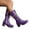Purple, variant on Boots for Women Mid Calf High Heel Leathertassel Knight Shoes,Boots for Women Size 8.5