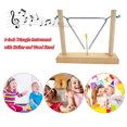 thumbnail image 4 of Yeacher 6-inch Triangle Instrument with Striker and Wood Stand Musical Steel Triangle Early Educational Percussion Instrument, 4 of 7