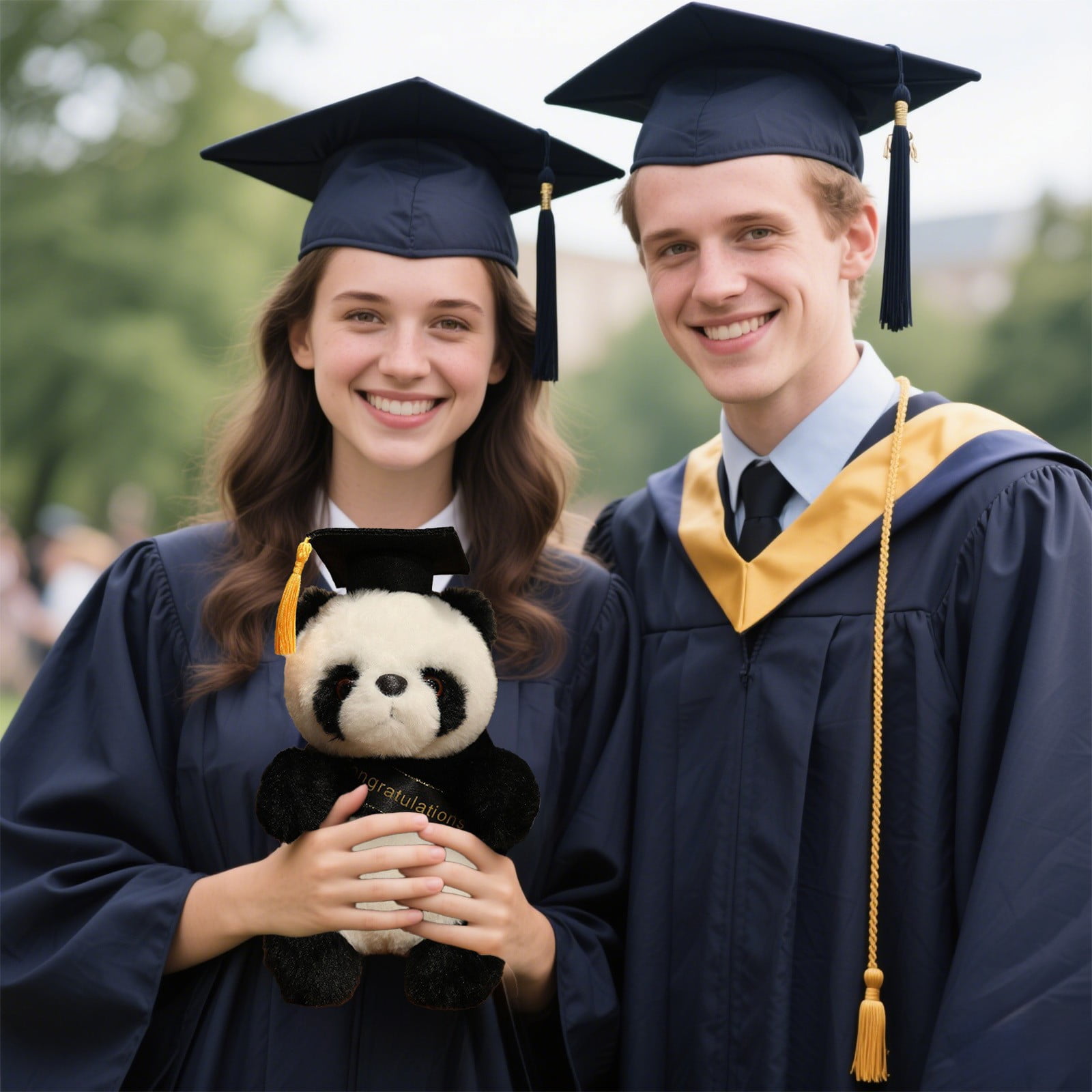 JilgTeok 3 Packs Graduation Panda Doll with Hat Doll 2025 Graduation Plush Keepsake Gift Adorable Celebration Souvenir Home Decoration 4.7inch