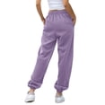 thumbnail image 5 of Endives Womens Cuffed Pants Baggy High Waisted Joggers With Pockets Comfy Workout Pants Sweatpants Fall Winter, 5 of 7