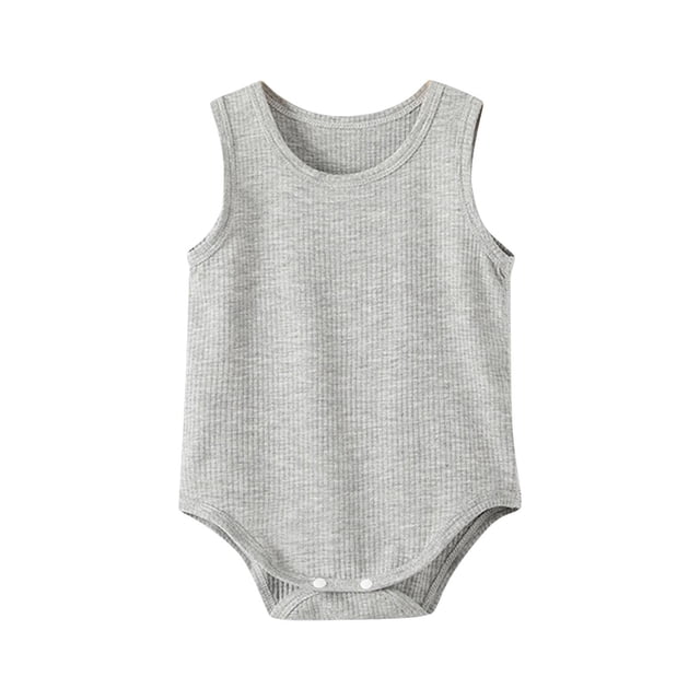Tranfacy Justaucorps pour Garçons et Filles, Col Rond Sans Manches Justaucorps Enfants, Combinaison Confortable Couleur Unie Enfants Été Sans Manches Sac Pet