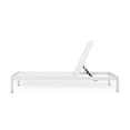 thumbnail image 6 of Outdoor Chaise Lounge Set of 2 with 5 Adjustable Position & Mesh Seat, Aluminum Patio Lounge Chair with Wheels for Outdoor Backyard Poolside, White, 6 of 9