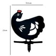thumbnail image 6 of Chicken Yard Art Metal Stakes, Outdoor Large Black Chicken Family Silhouette Animal Garden Stakes Rooster Hen, 6 of 8