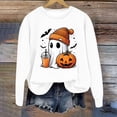 thumbnail image 2 of EHQJNJ Chandail en Molleton Jaune Femmes Chandails en Molleton pour Femmes Décontracté Manches Longues Tee-Shirts Graphiques Col Rond Chandails en Molleton Pull Tops pour Femmes Chandail en Molleton Orange Femmes Chandails en Molleton Graphiques Col Rond, 2 of 4