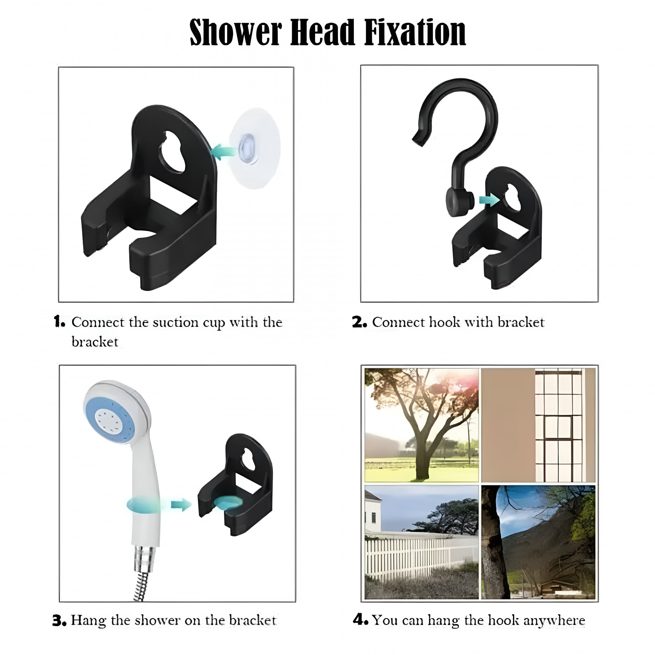 HIBIBUD Portable Electric Shower with Adjustable Temperature,Instant Heating,Handheld Design,1.5M Hose,Easy Installation for Home,Rv,Outdoor,And Camping Use