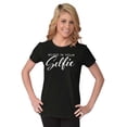 thumbnail image 4 of Believe in Selfie Cute Motivational Womens Fitted Plus Size Graphic Tee Brisco Brands 2X, 4 of 5