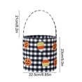 thumbnail image 3 of Halloween Candy Basket Reversible Fabric Treat Bucket 8.8x9.0in with Handle Cute Ghost Skull Print for Trick or Treat by OVFUIZ, 3 of 6