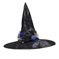 thumbnail image 2 of ABSUYY Black Lace LED Light Up Witch Hat for Women Hall-oween Costume Accessory,Size Free Size, 2 of 2