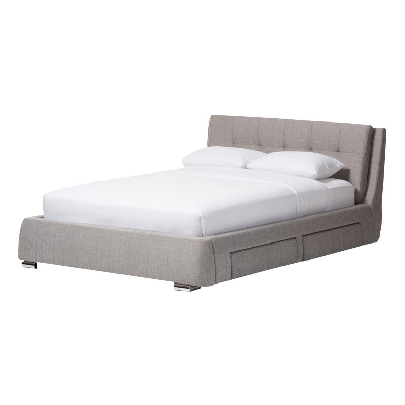 Hawthorne Collections King Storage Platform Bed in Gray Images Hawthorne Collections King Storage Platform Bed in Gray