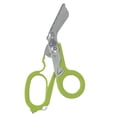 thumbnail image 3 of Tijeras de emergencia de acero inoxidable, multifuncionales, plegables, alicates para acampar al aire libre, herramienta de rescate, color verde, 3 of 14