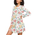 thumbnail image 3 of joogoo Elegant Tropical Floral-t8 Women's Long Sleeve Nightgown Sleepwear M, 3 of 8