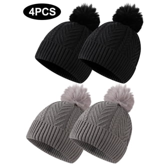 Kyi Kyi Knitted Faux Fur Pom Pom Hat - Walmart.com display picture 1