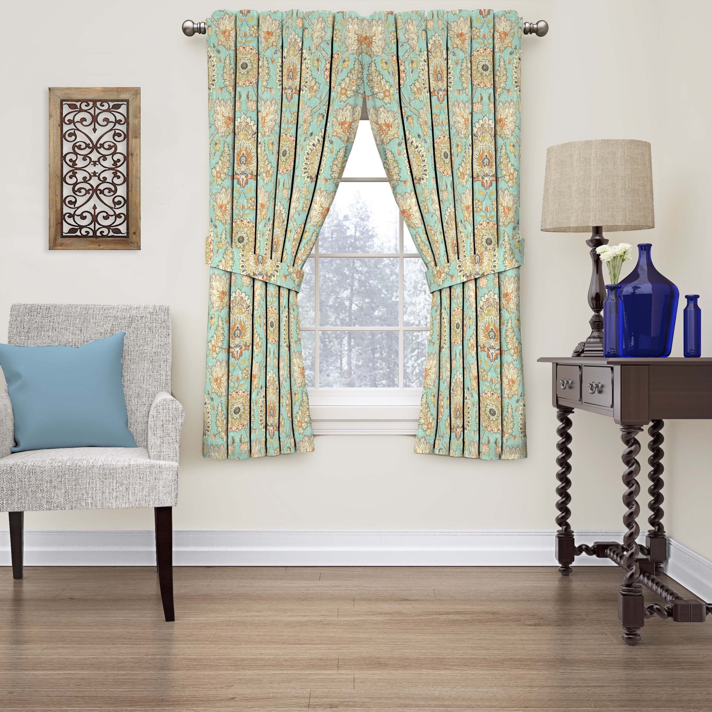 Waverly Clifton Hall Floral Single Curtain Panel