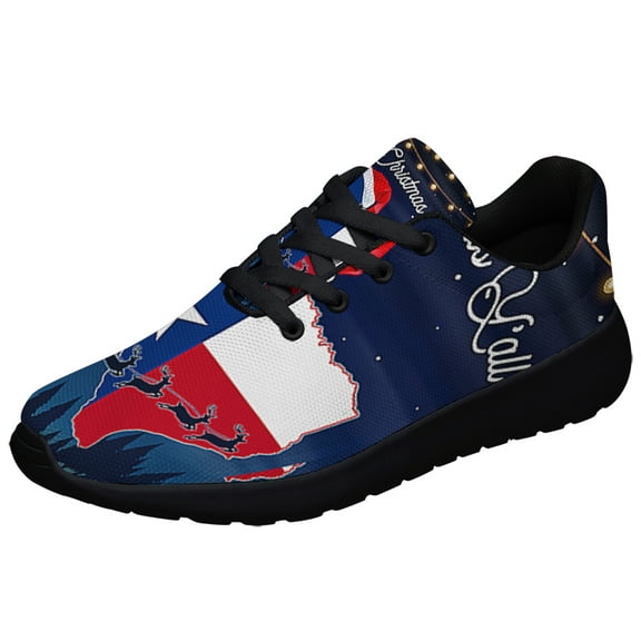 Texas Merry ChriStas Y'all Shoes Sneakers Black Size 3.5