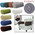 thumbnail image 2 of 1 Pair Removable Arm Stretch- Sofa Couch Chair Protector Armchair Covers Armrest, 2 of 5