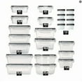 thumbnail image 2 of 50 Piece Variety Pack Food Storage Containers with Lids - Plastic Leak-Proof BPA-Free - Food Meal Prep Tupperware (24 Pack + marker and labels), 2 of 9
