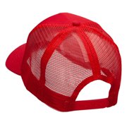 Bass Fishing Embroidered Prostyle Mesh Cap - Red OSFM