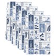 thumbnail image 2 of Blue Palm Trees Kitchen Towels Set of 4, Summer Tropical Monstera Leaf Pineapple Retro Absorbent Dish Towels for Kitchen, Microfiber Hand Towel, Quick Drying Tea Towel for Cleaning Dishcloths, 2 of 7