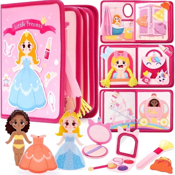 Montessori Learning Toys for Toddlers 1-3, Early Education Busy Board Toddler Toys 1 2 3 Year Old for Girls, Birthday Gifts for Girl Toys 2 3 Years Old