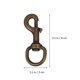 thumbnail image 2 of 2pcs Pet Collar Spring Hooks with Swivel Joints Traction Rope Alloy Buckle Harness Accessories for Dogs Cats (Bronze), 2 of 4