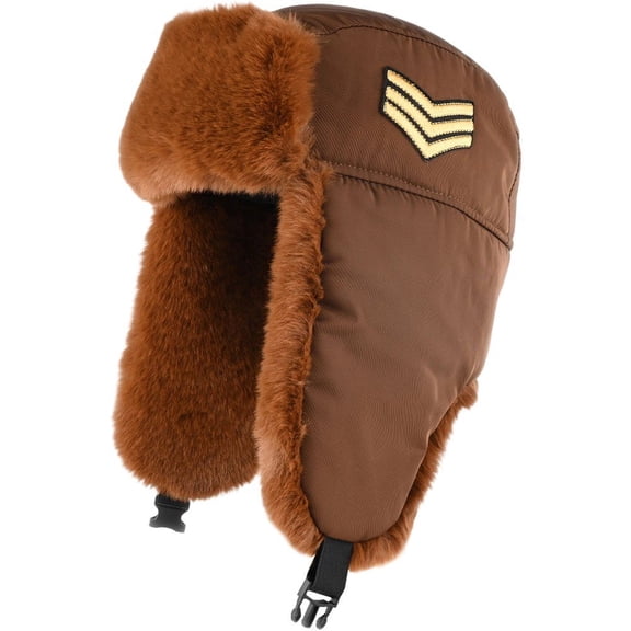 Jiibva Unisex Winter Trapper Hat, Thickened Winter Ushanka Hat, Mens Pilot Bomber Hat With Ear Flaps for Outdoor Skiing Skating