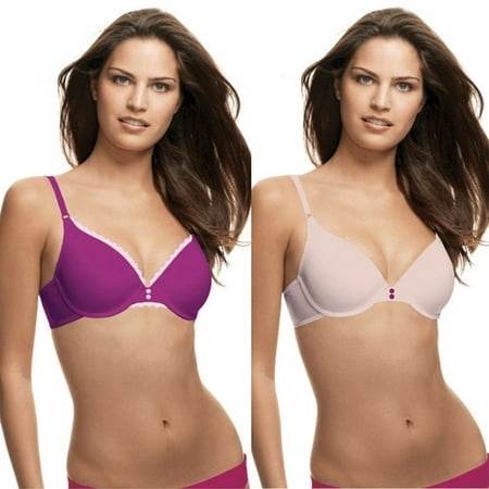 Maidenform Sweet Nothings Amazing Comfort Lace Trim Demi Bras, 2-Pack