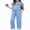 Blue, variant on Arshiner Girls 2 Piece Outfits Summer Clothes Short Sleeve Crewneck Tops Wide Leg Pants Trendy Clothing Sets