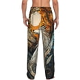 thumbnail image 6 of Mens Pajama Pants, Stained Glass Wolf Moon Soft Sleep & Lounge Pants for Men, Cuteness Casual PJ Bottoms Pants with Pockets, 6 of 7