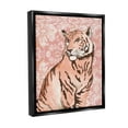 thumbnail image 4 of Stupell Industries Tiger with Vintage Pattern Animals & Insects Painting Black Floater Framed Canvas Art Print Wall Art, 25 x 31, 4 of 10