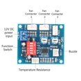 LYUDC 12V Four Wire Thermostat PWM CPU Fan Temperature Control Speed