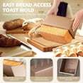 thumbnail image 6 of 2Pack Pullman Loaf Pans with Lids, 2.2 LB & 1 LB Dough Capacity, Non-Stick Carbon Steel Bread Pans for Homemade Sandwich and Sourdough Bread, 6 of 8