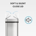 thumbnail image 6 of iTouchless 4 Gallon Slim Wings Sensor Bathroom Trash Can with AbsorbX Odor Filter, 15 Liter, Stainless Steel, Space-Saving Bin for Home, Office, Kitchen, Hotel, Business, 6 of 8