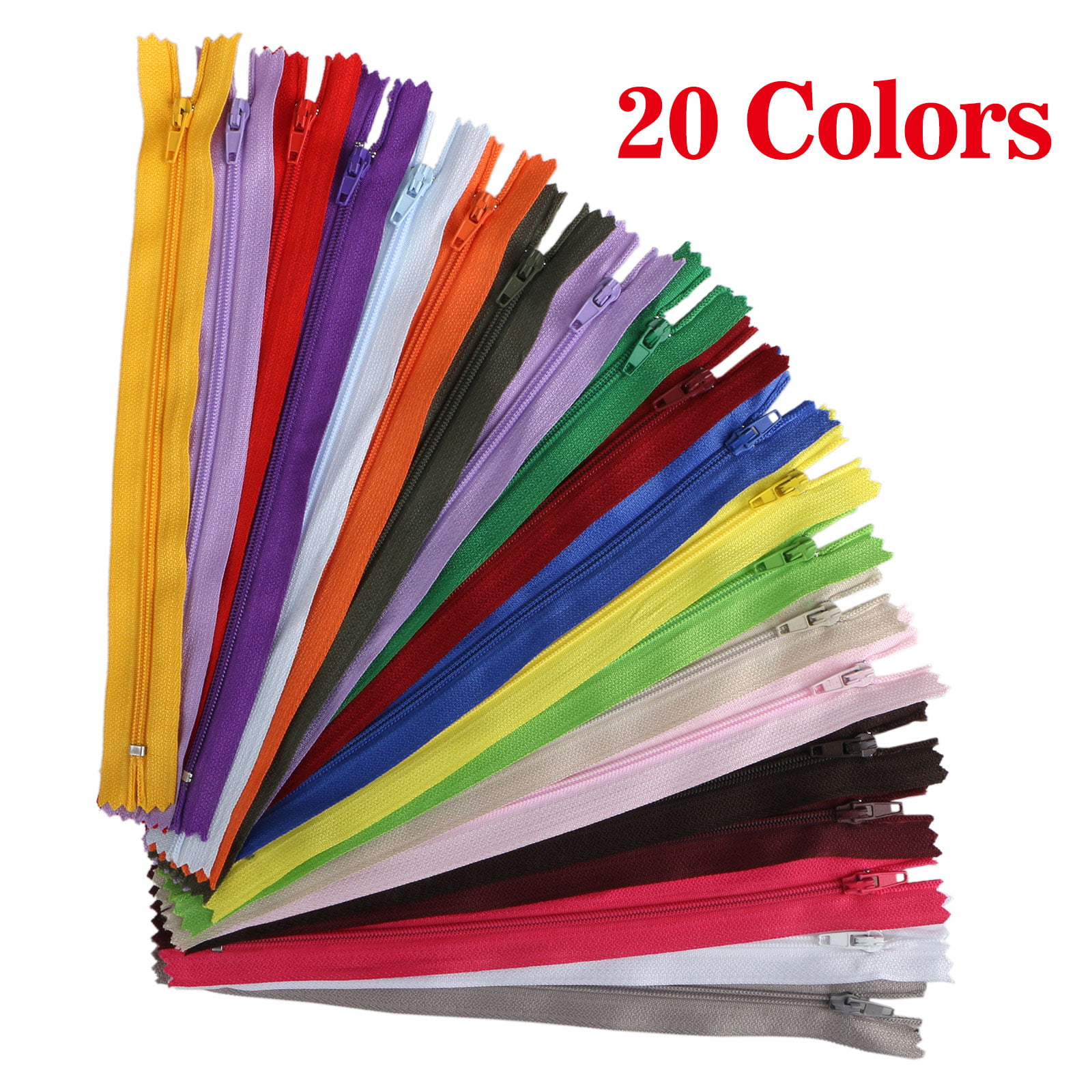 100Pcs 9 Inch Nylon Coil Zippers Tailor Sewing Tools Garment
