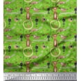 thumbnail image 1 of Soimoi Modal Satin Fabric Floral,Bird & Animals African Print Fabric by the Yard 42 Inch Wide, 1 of 3