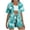 Sky Blue, variant on Two Piece Sets for Women Going out Summer Loose Daily Casual Non Positioning Printed Casual Cardigan Shorts Short Sleeved Top Pants Pocket Setet