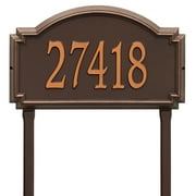Whitehall Products 1296AC Estate Lawn One Line Williamsburg Address Plaque, Antique Copper