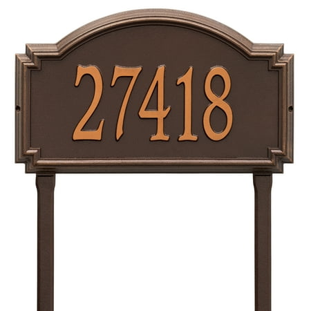 Whitehall Products 1296AC Estate Lawn One Line Williamsburg Address Plaque, Antique Copper