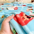 thumbnail image 5 of Christmas Blanket, Kids Nap Blanket, Soft Plush Fleece Material, 39 Inch By 27.5 Inch, Red White Blue Plaid Pattern, Durable Flannel Fabric, Cozy Warm Cover for Toddlers and Babies, 5 of 7