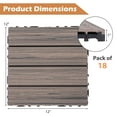 thumbnail image 3 of Costway 36 PCS Interlocking Deck Tiles Anti-slip Floor Tiles for Poolside All Weather Grey, 3 of 9